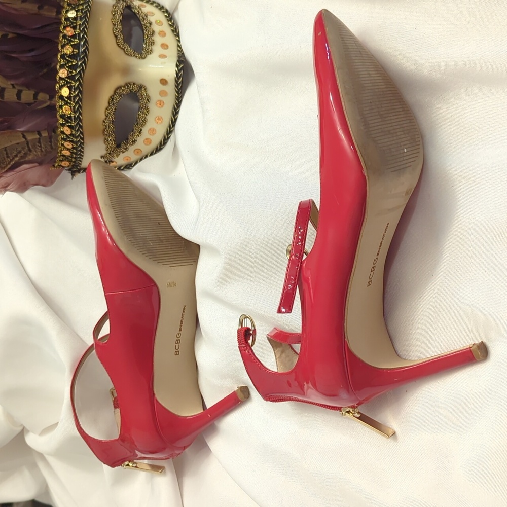 Bcbgeneration Red, Heels With Strap - image 4